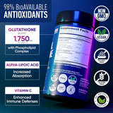 Suplemento de glutatión liposomal de 1750 mg Alpha Flow