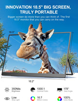 Monitor portátil UPERFECT 18.5 120Hz FHD con VESA y soporte