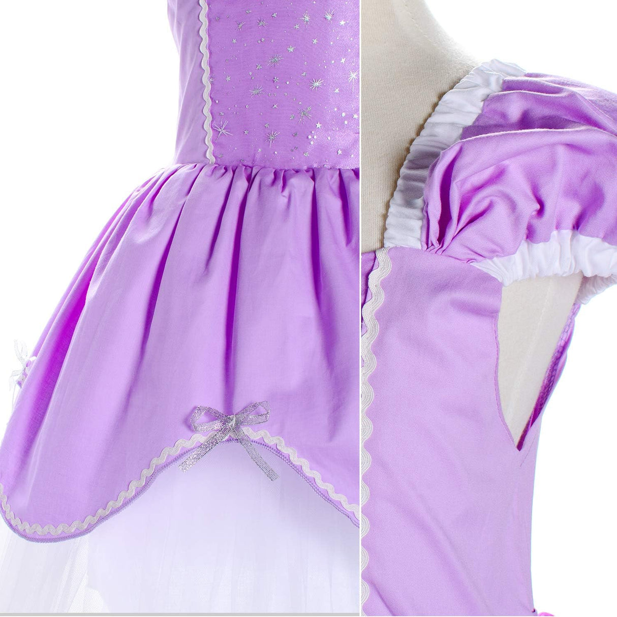 Disfraz de princesa para niña violeta de 3 a 4 años