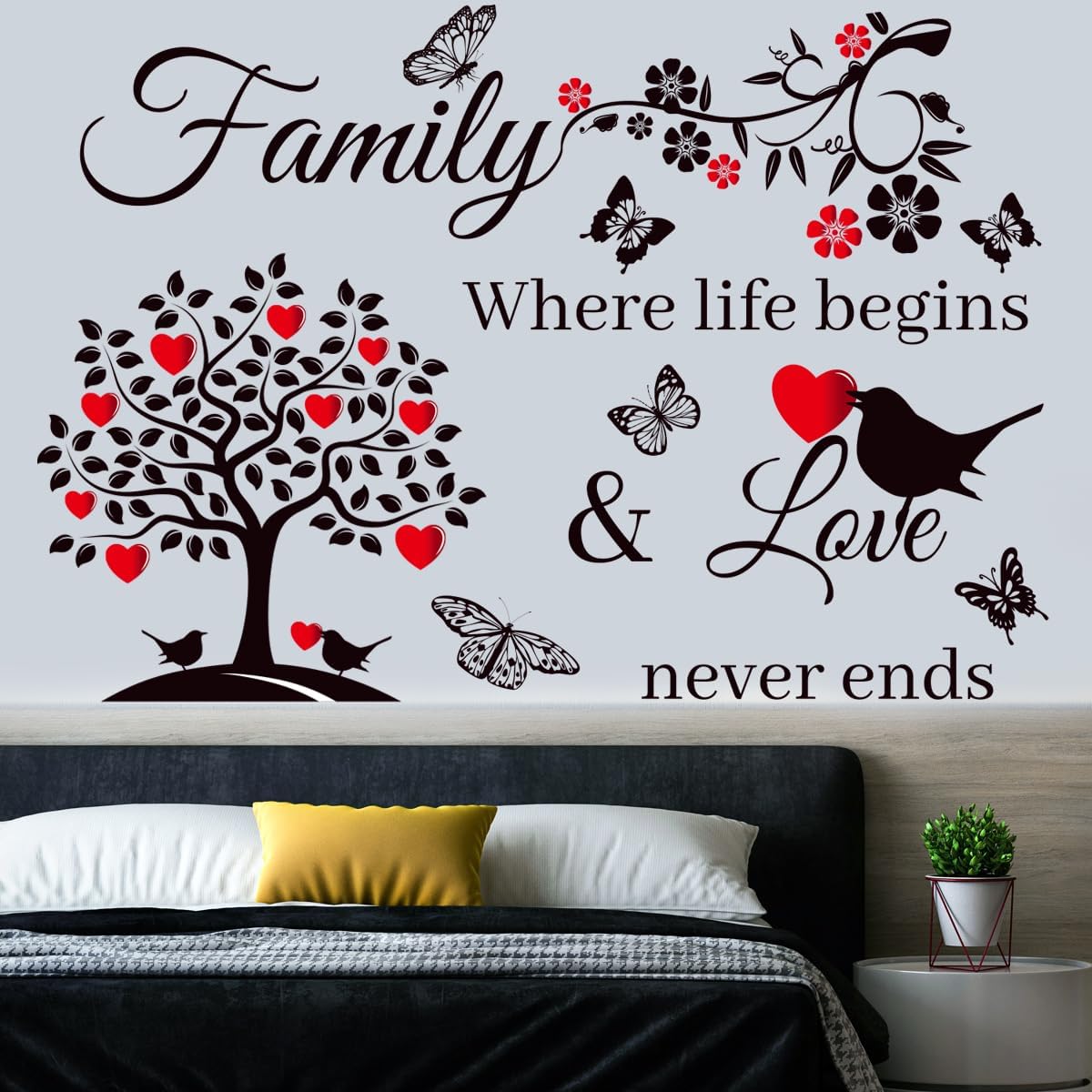 Adhesivo de Pared Familiar, Decoración Inspiradora para el Hogar