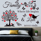 Adhesivo de Pared Familiar, Decoración Inspiradora para el Hogar