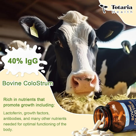 Suplemento de Calostro Bovino Orgánico 1200mg - 120 cápsulas