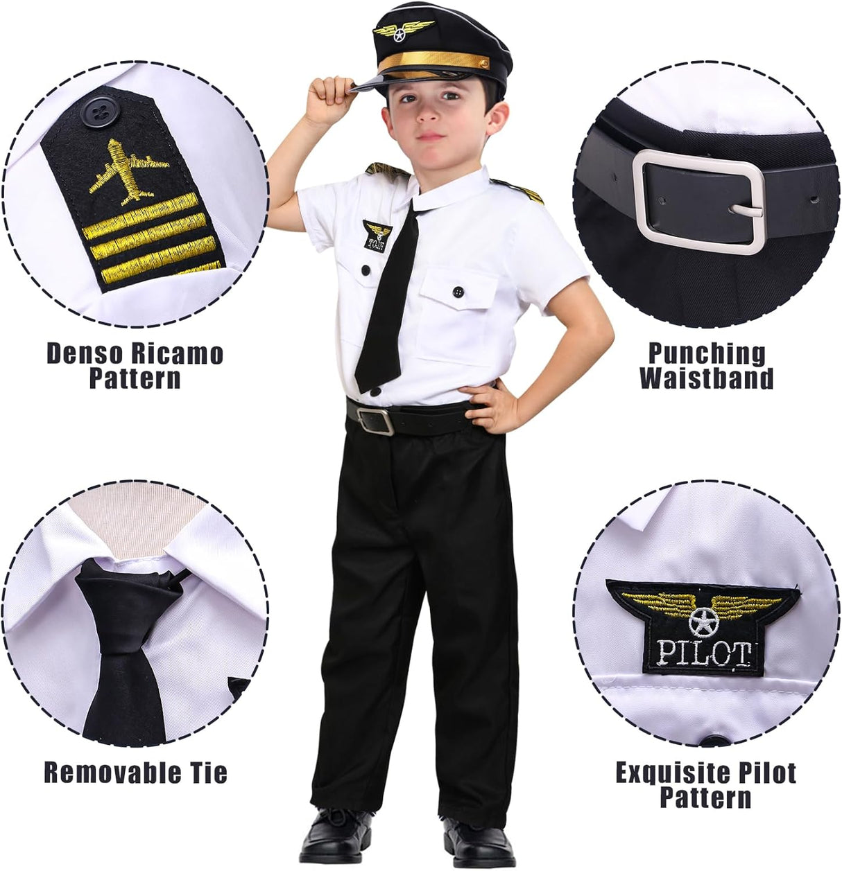Disfraz de Piloto para Niños Tacobear, Uniforme y Accesorios