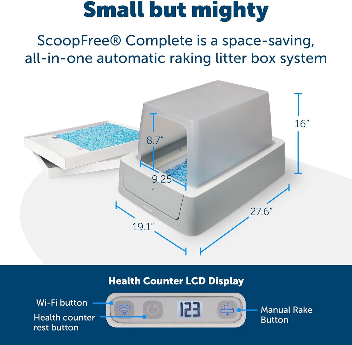 Caja de arena para gatos Crystal Smart (Wi-Fi) PetSafe