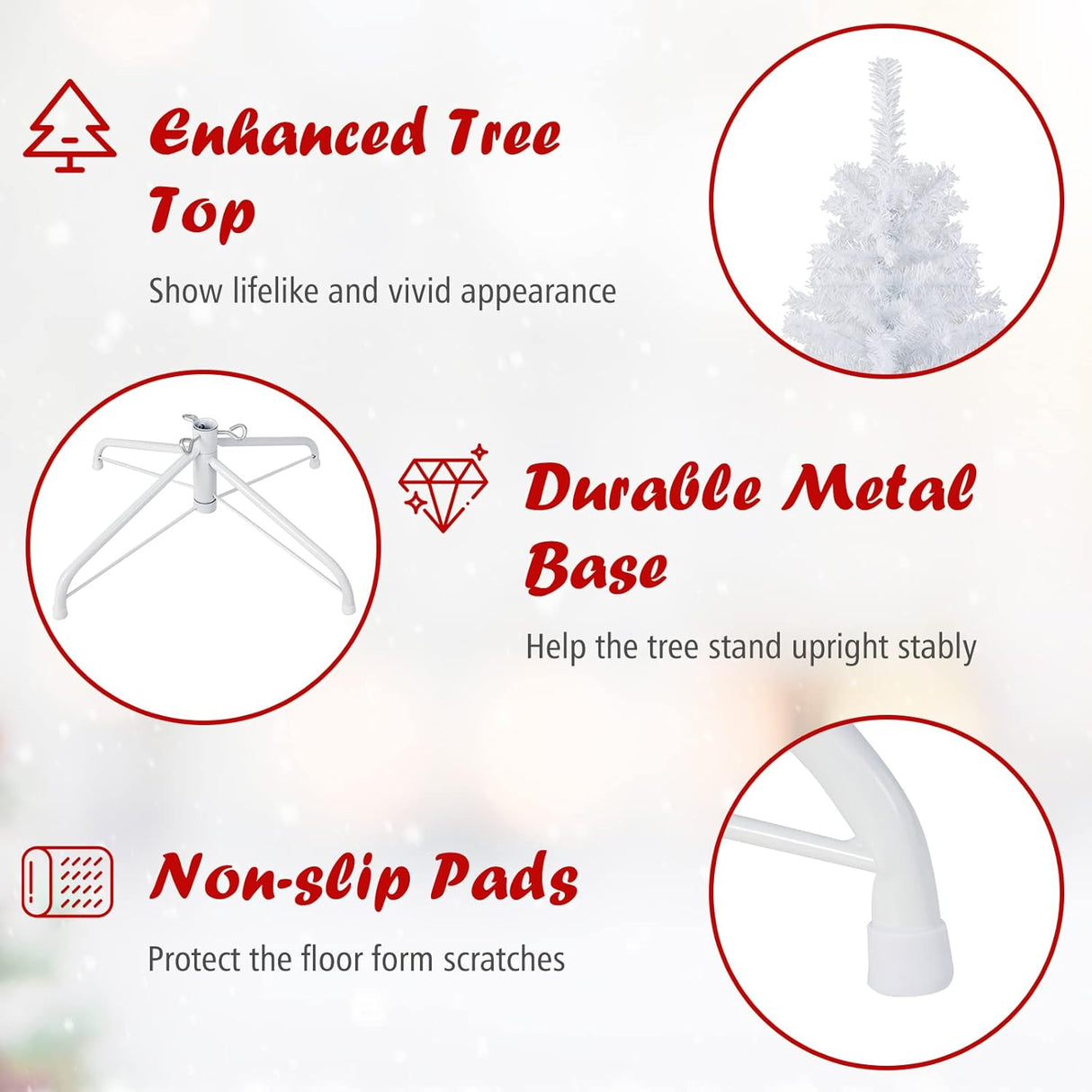Árbol de Navidad Artificial 7.5ft Goplus, Pino Premium, Unlit