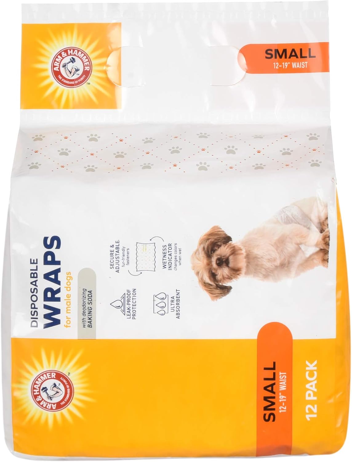 Arm &amp; Hammer Pañales para perros machos para control de olores