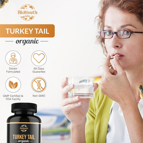 Extracto Orgánico de Cuerpo Fructífero de Cola de Pavo, Sin GMO