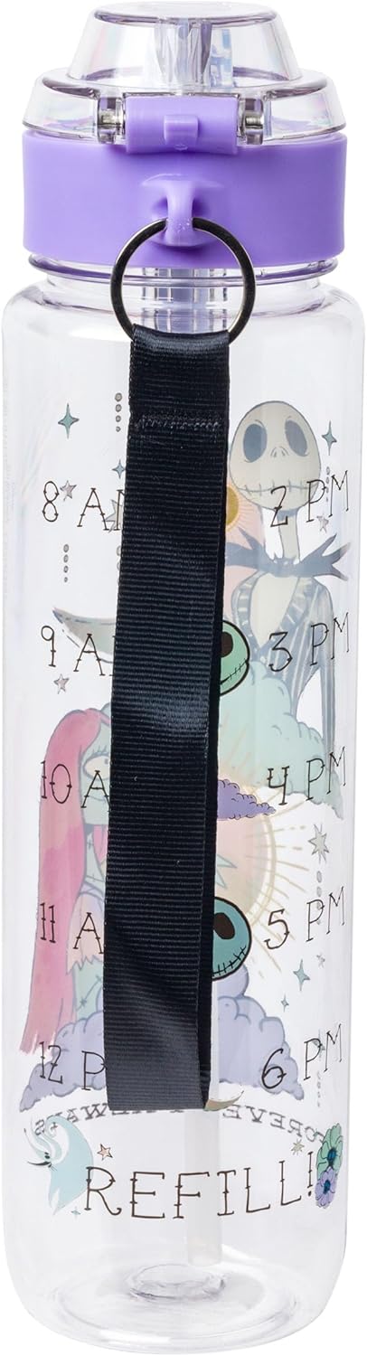 Botella de agua 33 oz con tapa, Silver Buffalo, Nightmare Before Christmas
