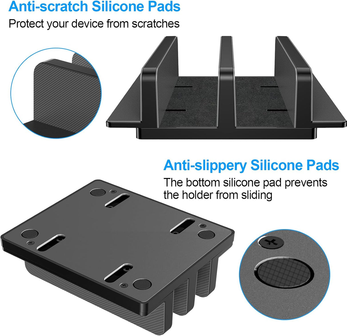 Soporte Vertical para Laptop, Ajustable, hasta 17.3 pulgadas