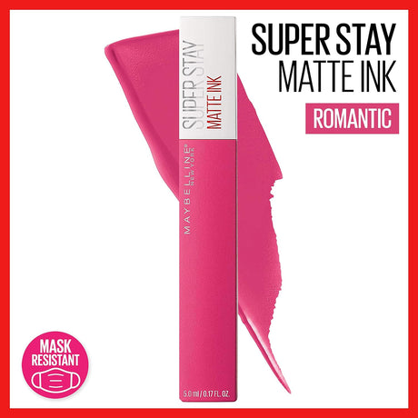 Lápiz labial líquido de tinta mate rosa larga duración