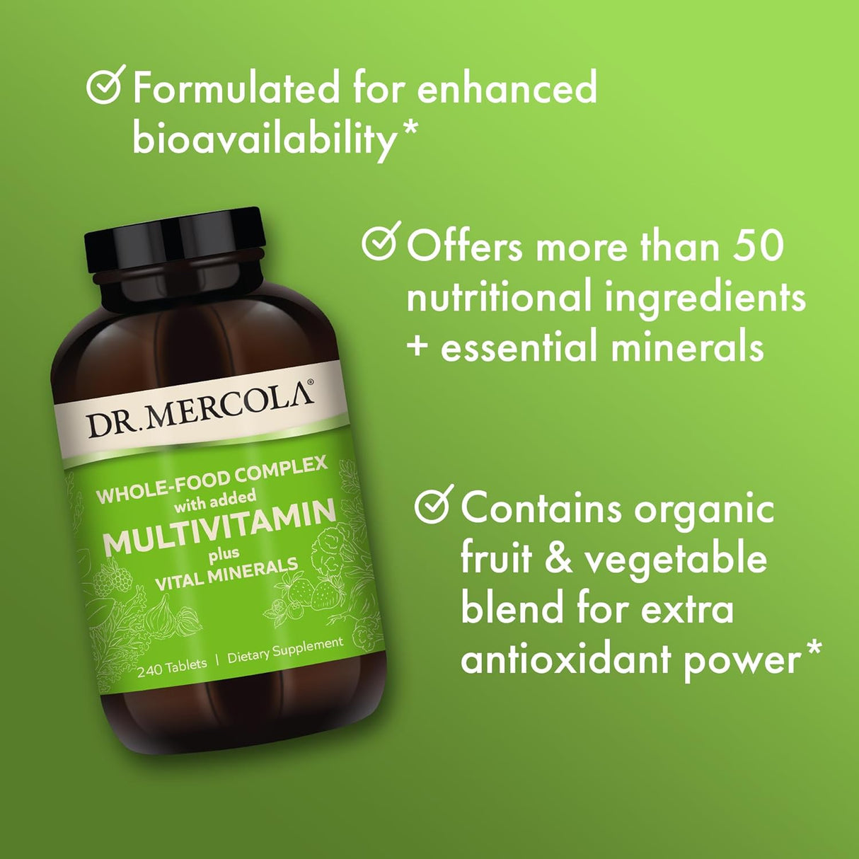 Complejo de Alimentos Dr. Mercola, Multivitaminas y Minerales