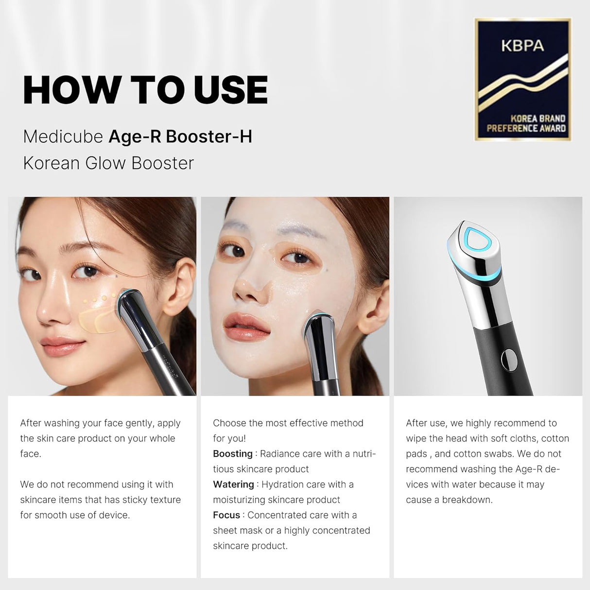 Dispositivo de Cuidado de la Piel N°1 - Refuerzo de Brillo Facial Age-R Booster H