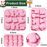 Molde de Silicona Navideño 3 Pack, Ideal para Chocolates y Jabon