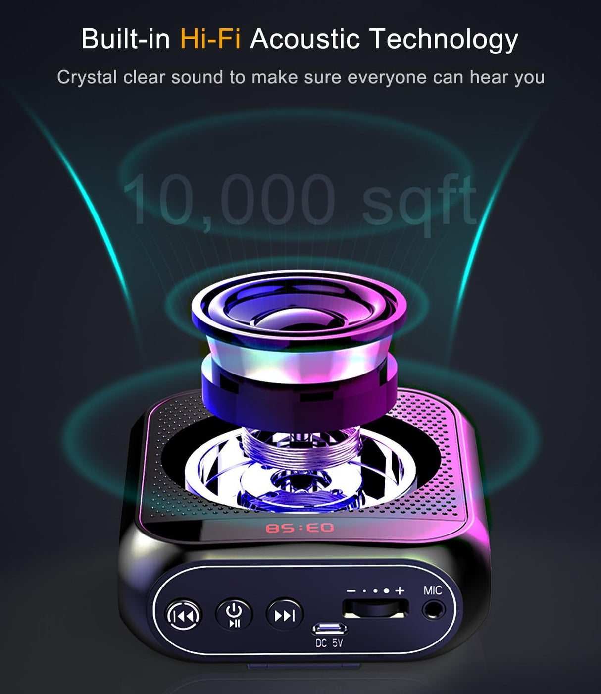 Amplificador de voz personal docentes  micrófono inalámbrico