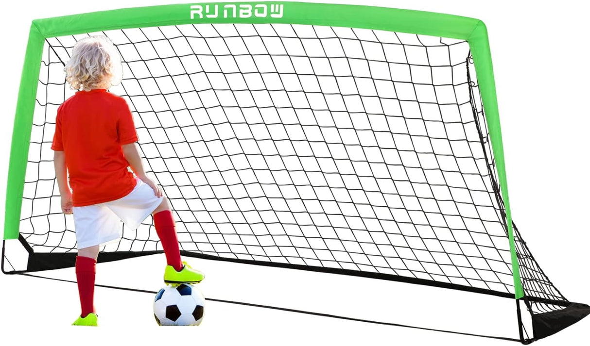 RUNBOW Portería de fútbol portátil para niños con bolsa