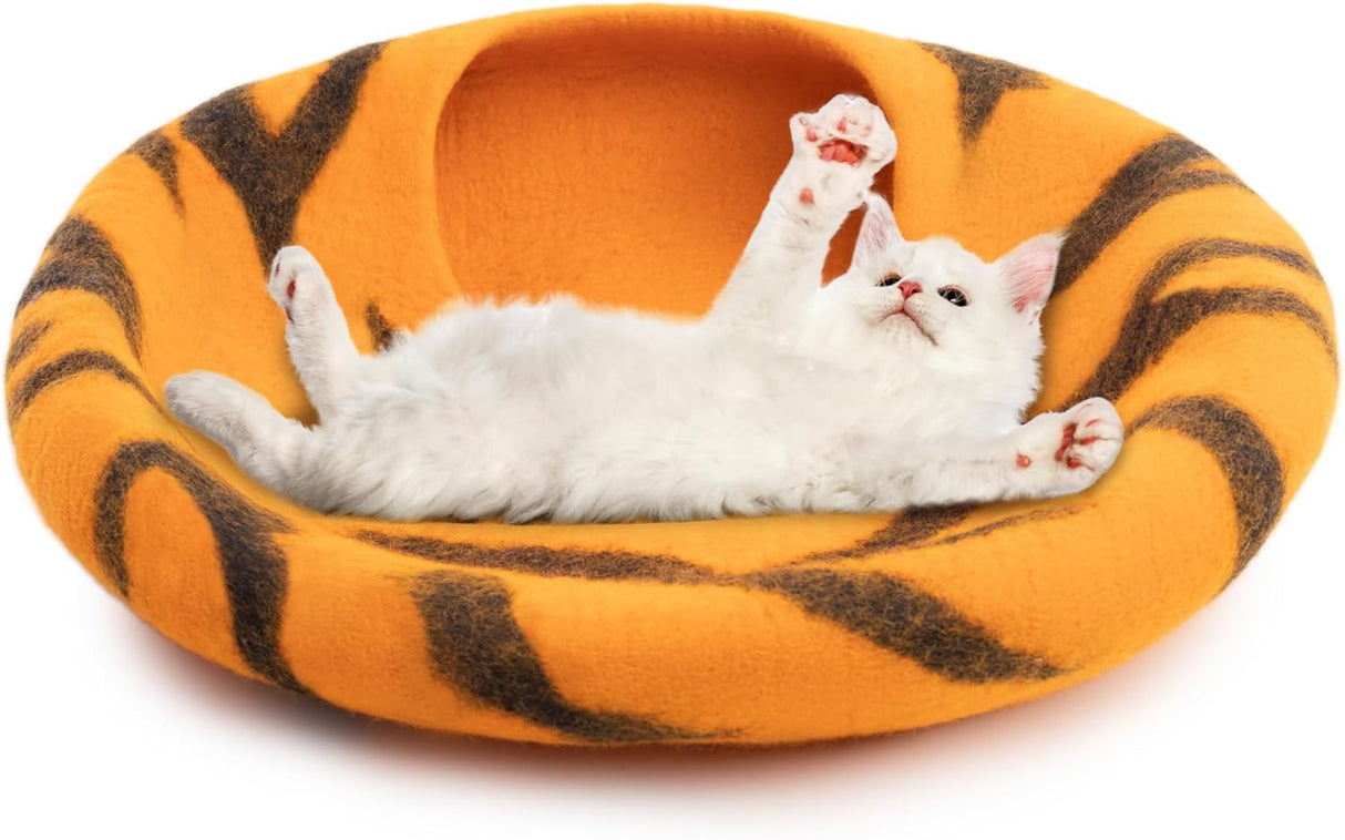 Cueva para gatos Woolygon - 100% lana merino, plegable, ecológica