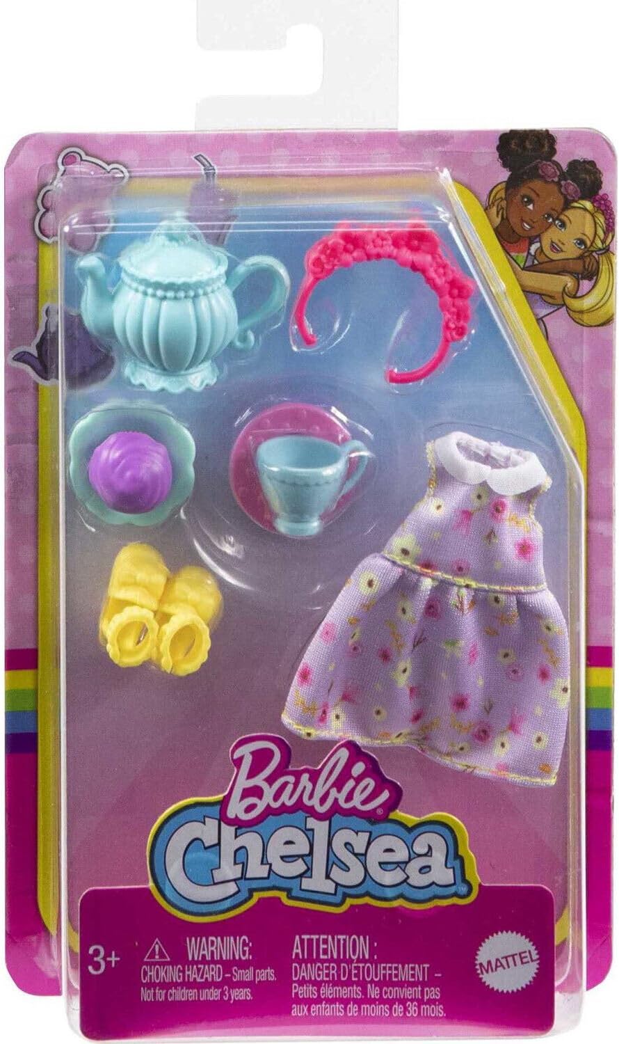 Paquete de accesorios Barbie Chelsea Playa y Té - Moda y Esenciales