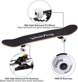 Patineta Completa para Principiantes 31 x 7.88, 7 Capas, Doble Kick