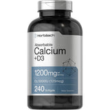 Calcio con vitamina D3 en cápsulas blandas sin OMG o gluten
