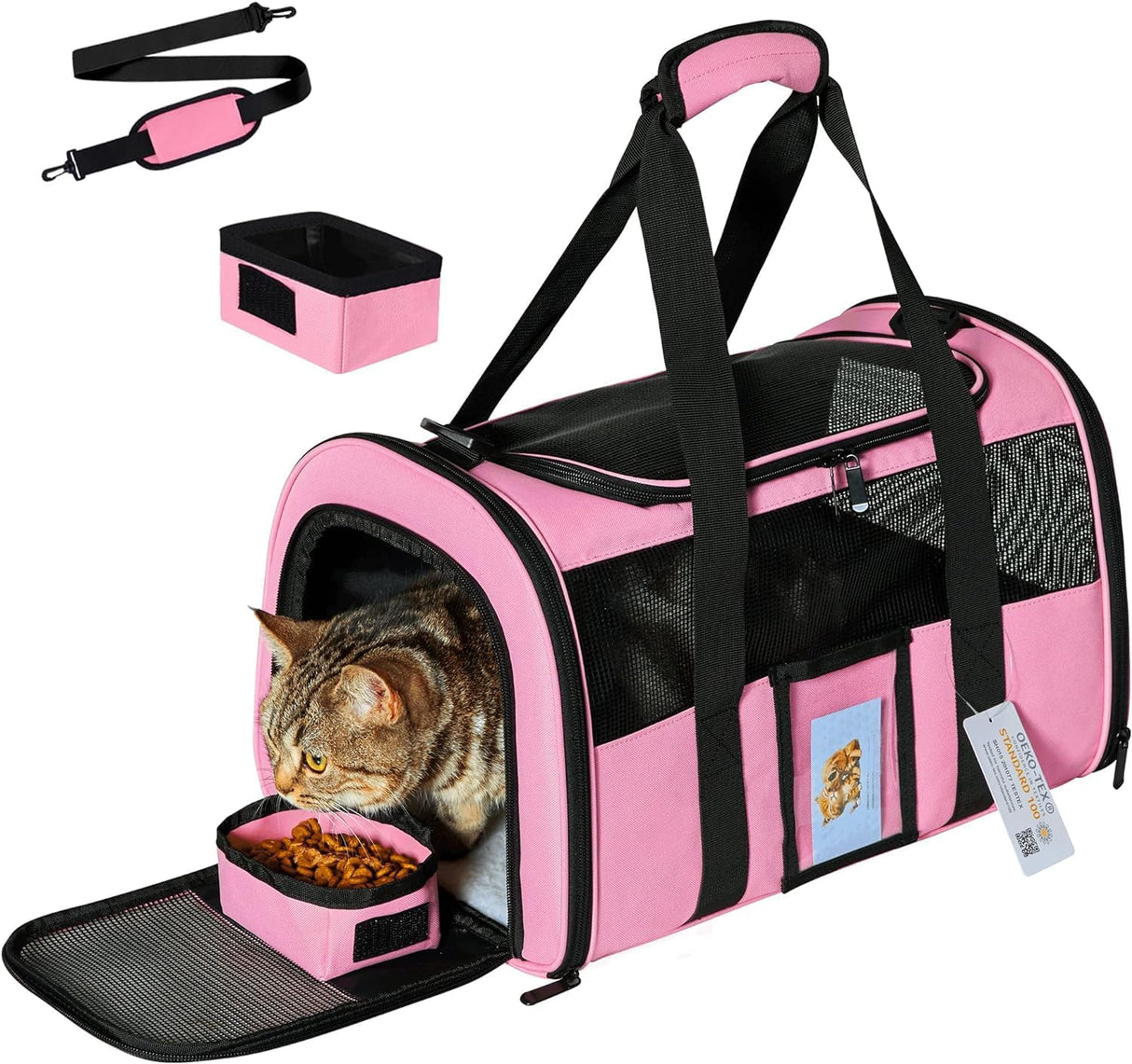 Transportín Suave Oeko-TEX para Gato y Perro Pequeño - Aprobado TSA