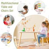 Juego de mesa y silla para niños 3 piezas de madera