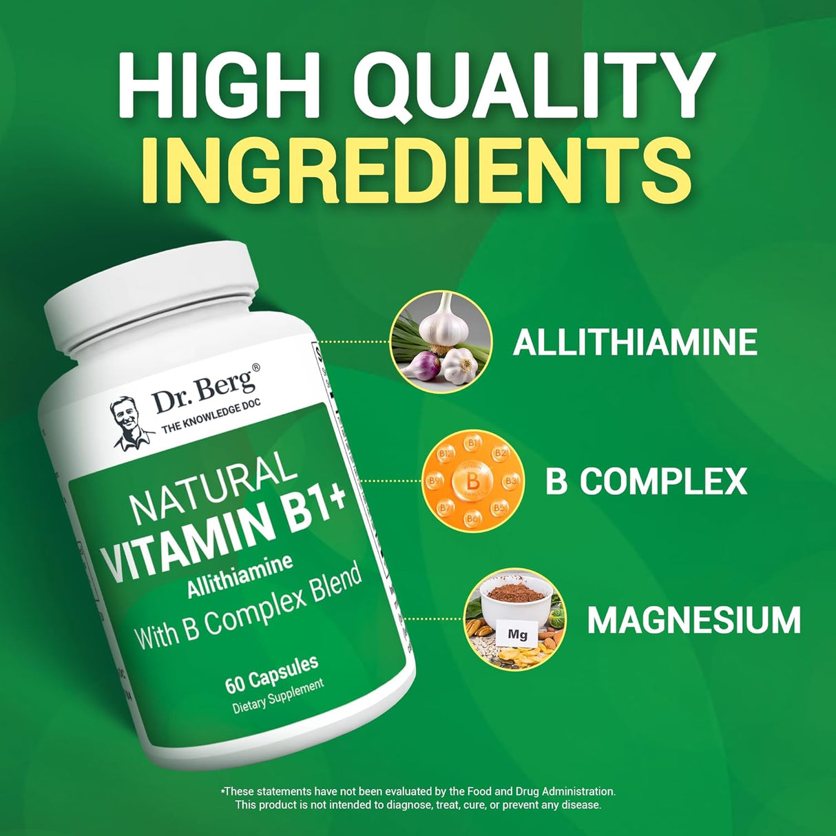 Complejo de Vitaminas B1, B6, B12 para Hombres y Mujeres