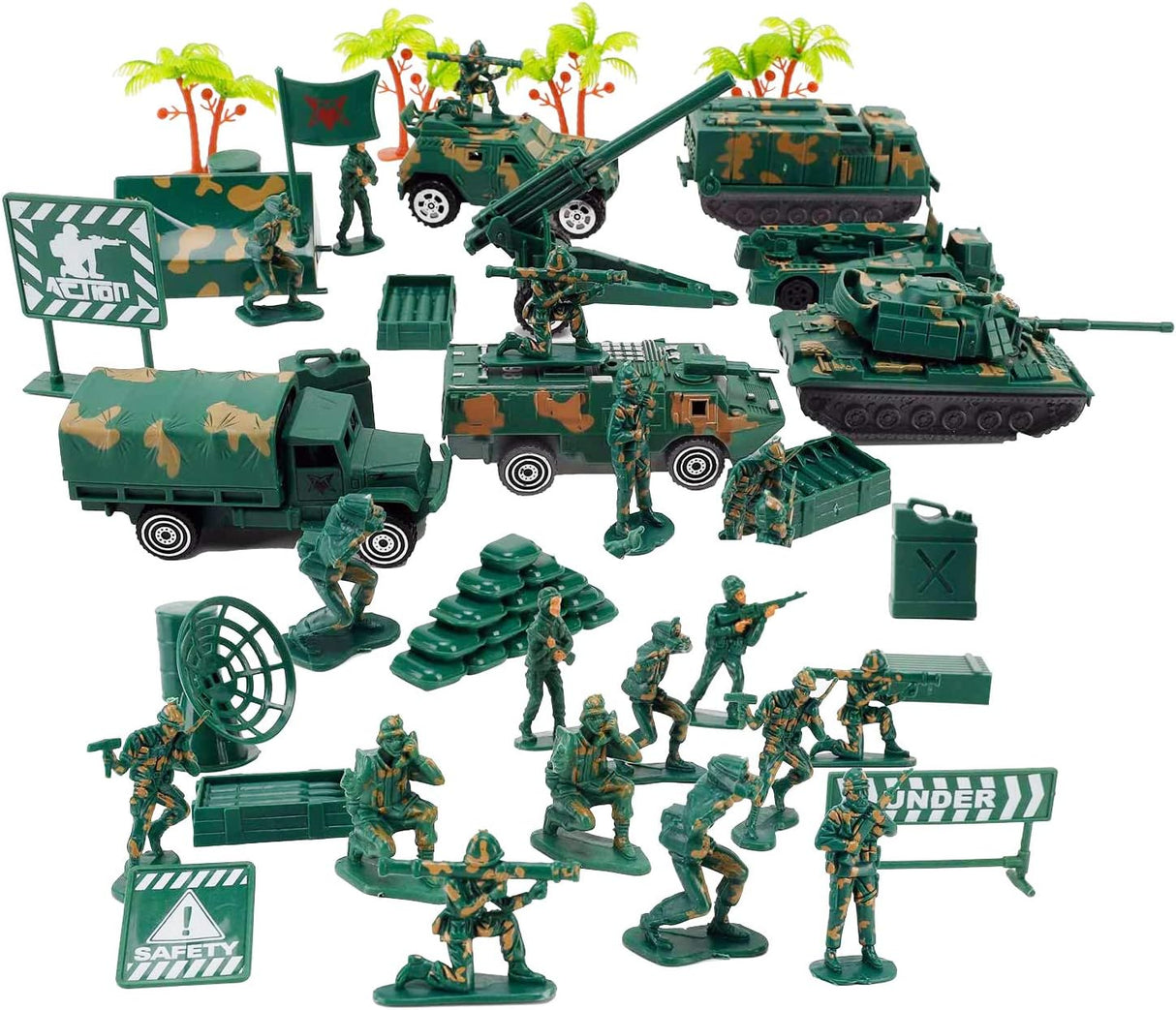 Figuras de Acción Militar Liberty Imports con Vehículos Escala (73 pcs)