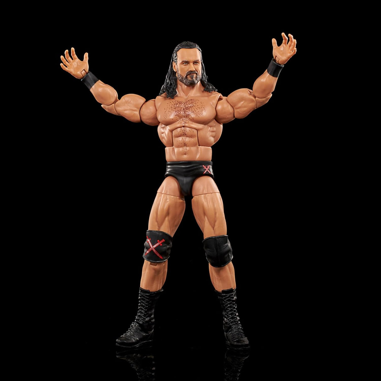Figura de Acción Drew McIntyre Elite - Mattel, 6 pulgadas, Detalle