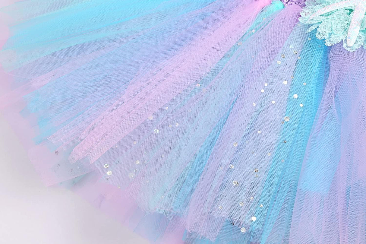 Disfraz de Sirena Koatobbor con Luces LED para Niñas 3-8 Años