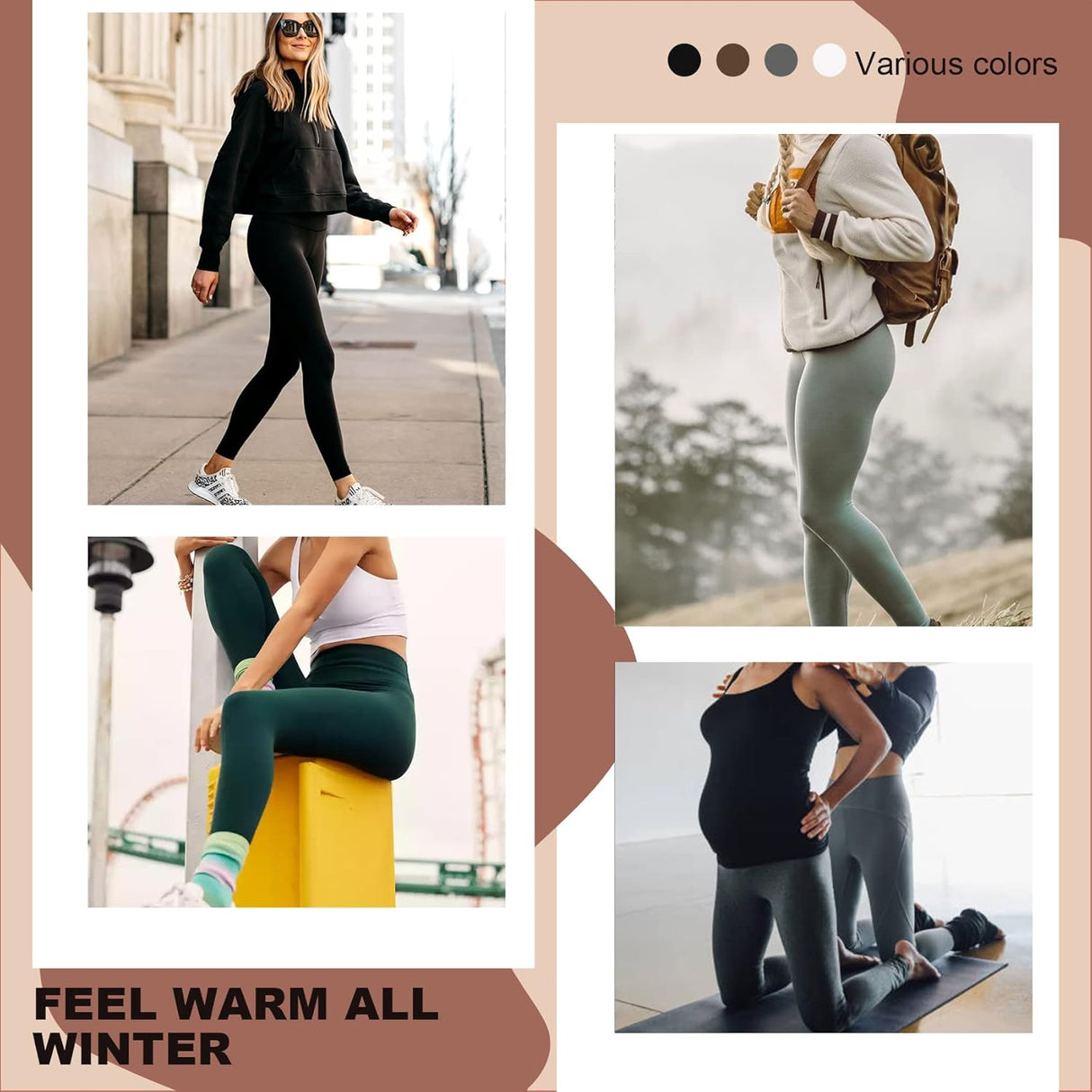Paquete de 2 leggins de cintura alta talla L