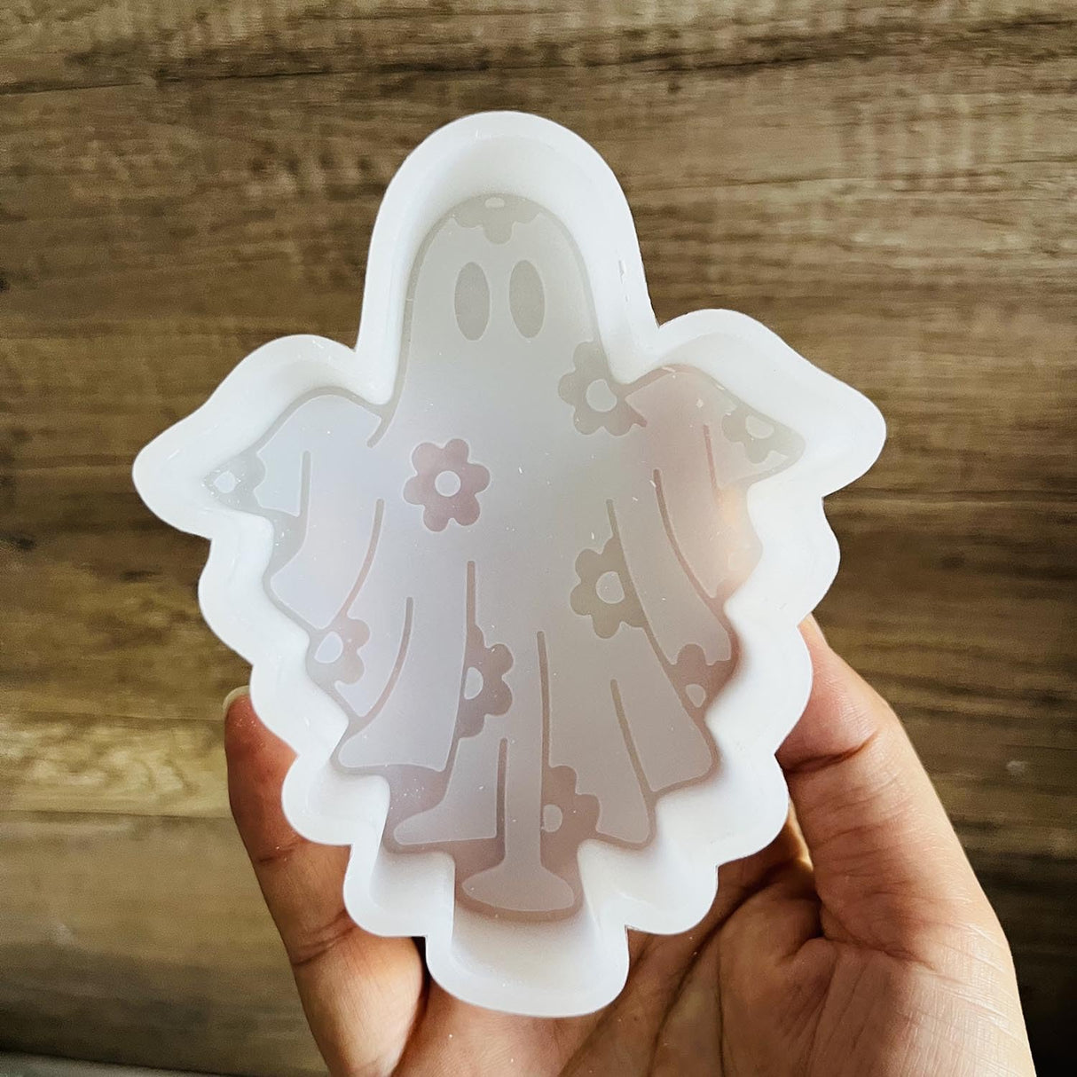 Molde de Silicona Fantasma con Flores - Aromatizante y Resina
