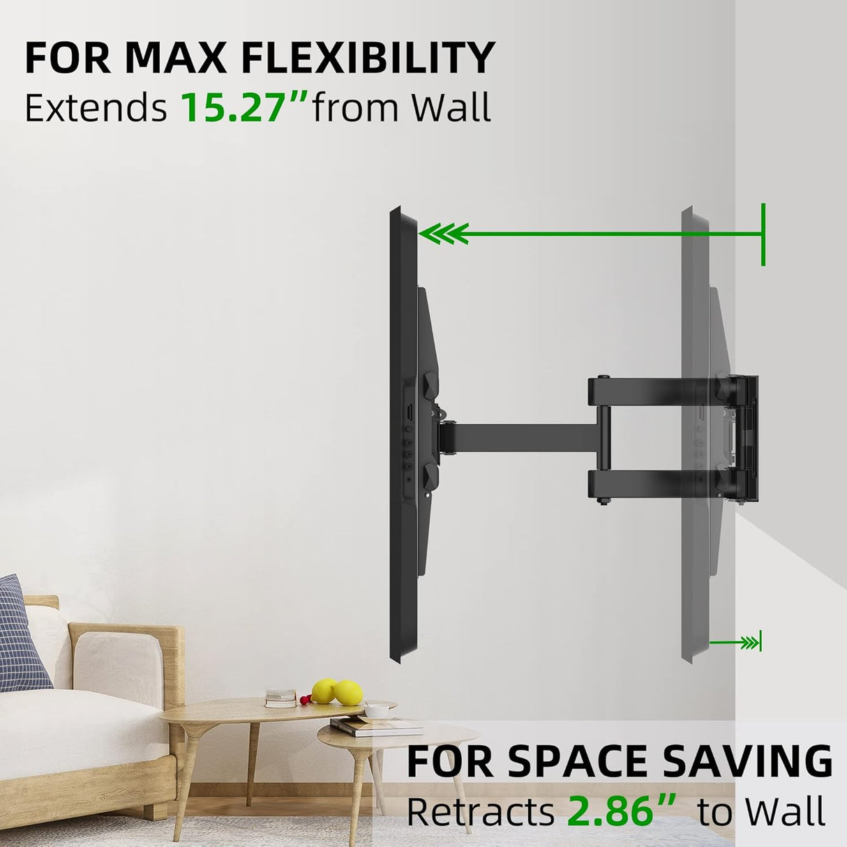Soporte de TV USX, Articulado, 37-82, 132lbs, VESA 600x400