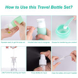 Paquete de 16 botellas de viaje para artículos de tocador