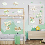Pegatinas de Pared Yinder 12 Hojas Ositos y Vaca Highland