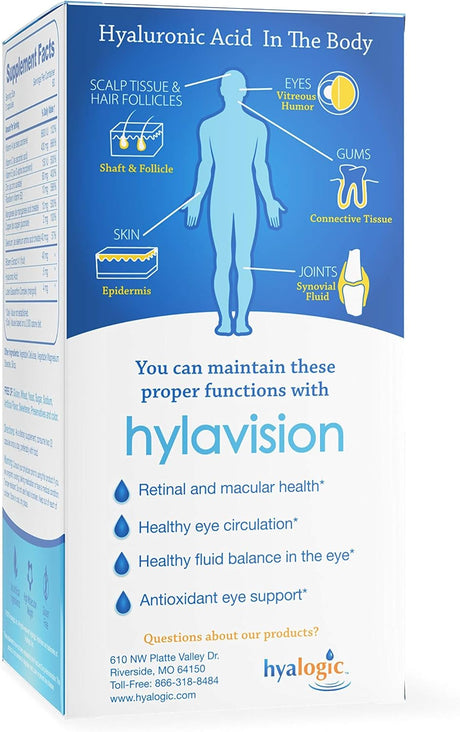 Suplementos de salud ocular HylaVision  apoyo de la visión