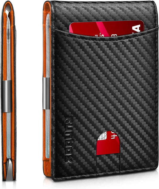 Cartera Bifold RUNBOX Slim con RFID, 11 Tarjetas, Regalo