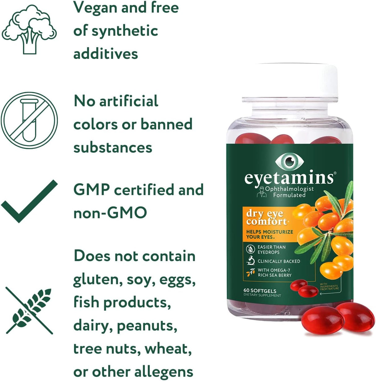 Suplemento eyetamins Dry Eye Comfort Oftalmólogo natural