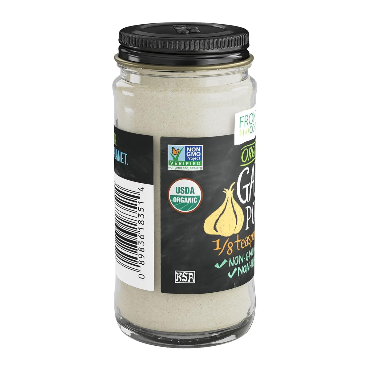 Pó de Alho Orgânico Frontier, 2.33 oz, Sabor Intenso, Frasco