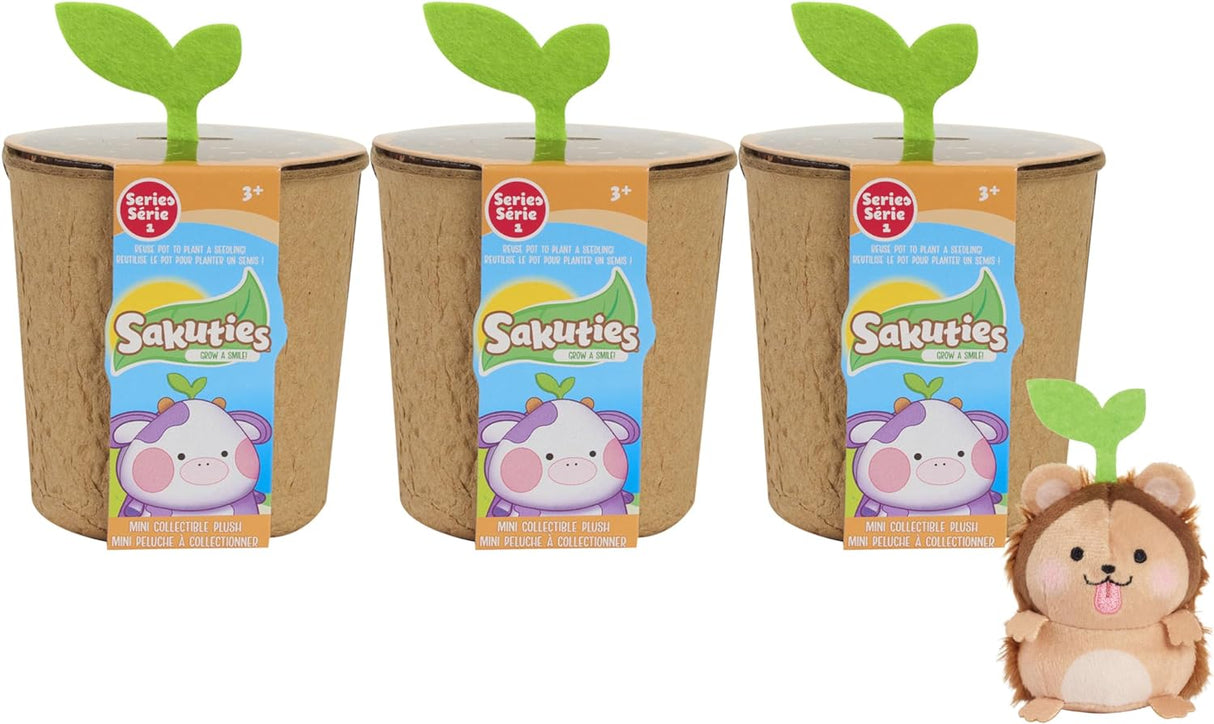 Sakuties Mini Peluches Colectibles, Just Play, Pack de 3