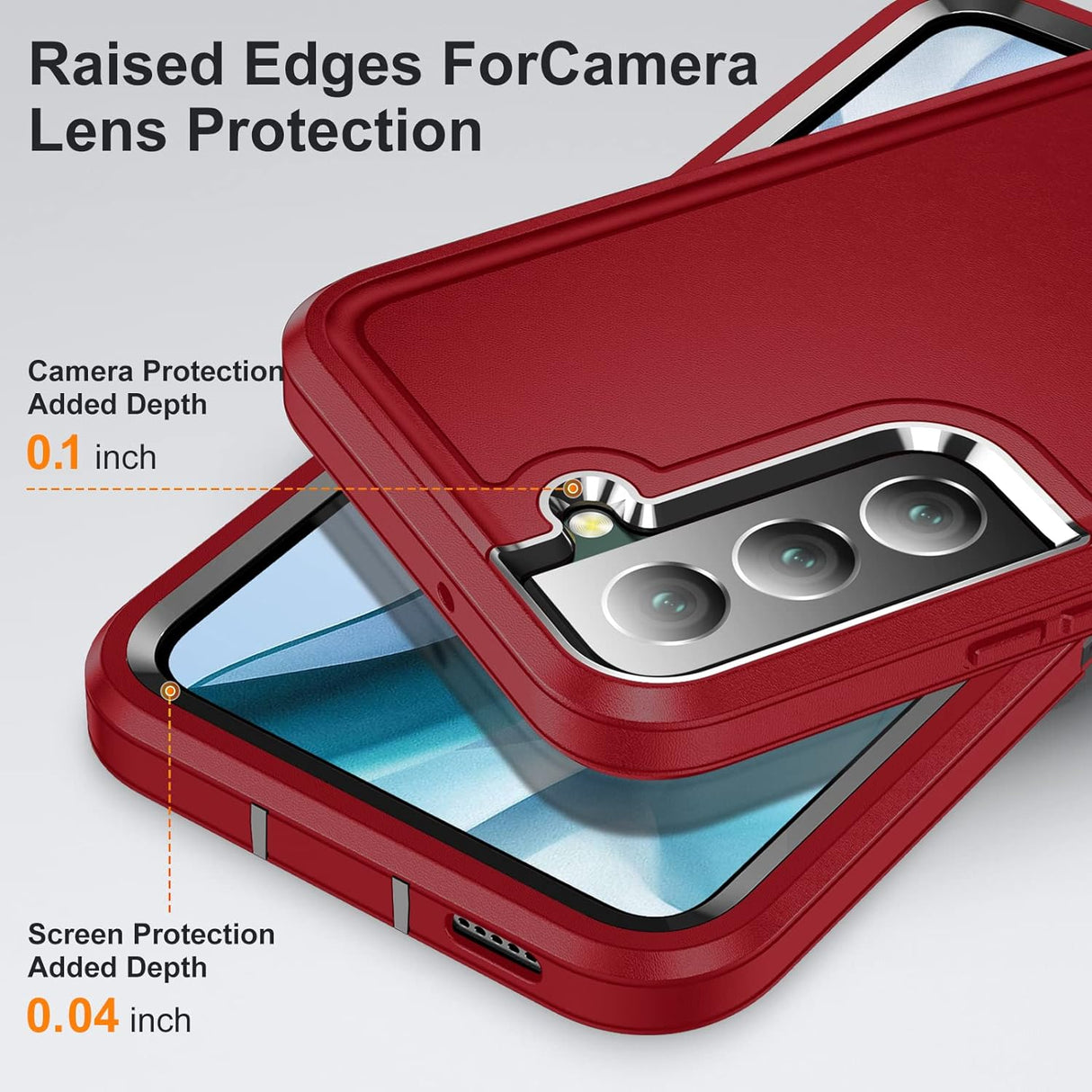 BaHaHoues Funda para Samsung Galaxy S22, Samsung S22 con soporte integrado, a prueba de golpes, polvo y caídas, de grado militar, funda protectora para Galaxy S22 5G de 6.1 pulgadas (rojo/negro)