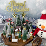Mini Árboles de Navidad en Mini Botellas, 36 Piezas