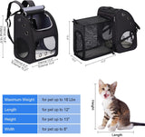 Mochila expandible para mascotas transportador de viaje