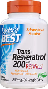 Suplemento Trans-resveratrol con resvinol sin OMG vegano 60u