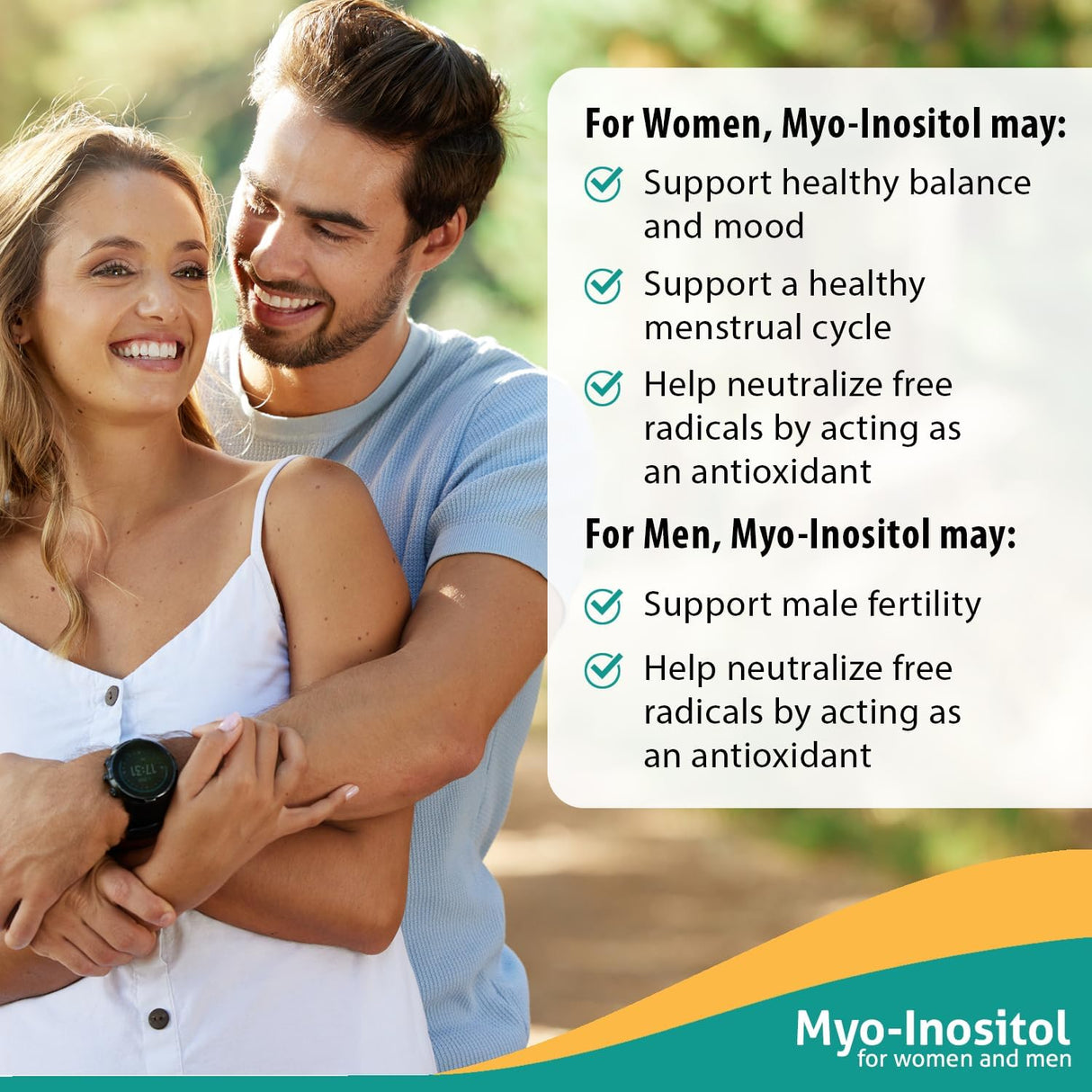 Suplemento de mio-inositol de 2000 mg  fertilidad masculino