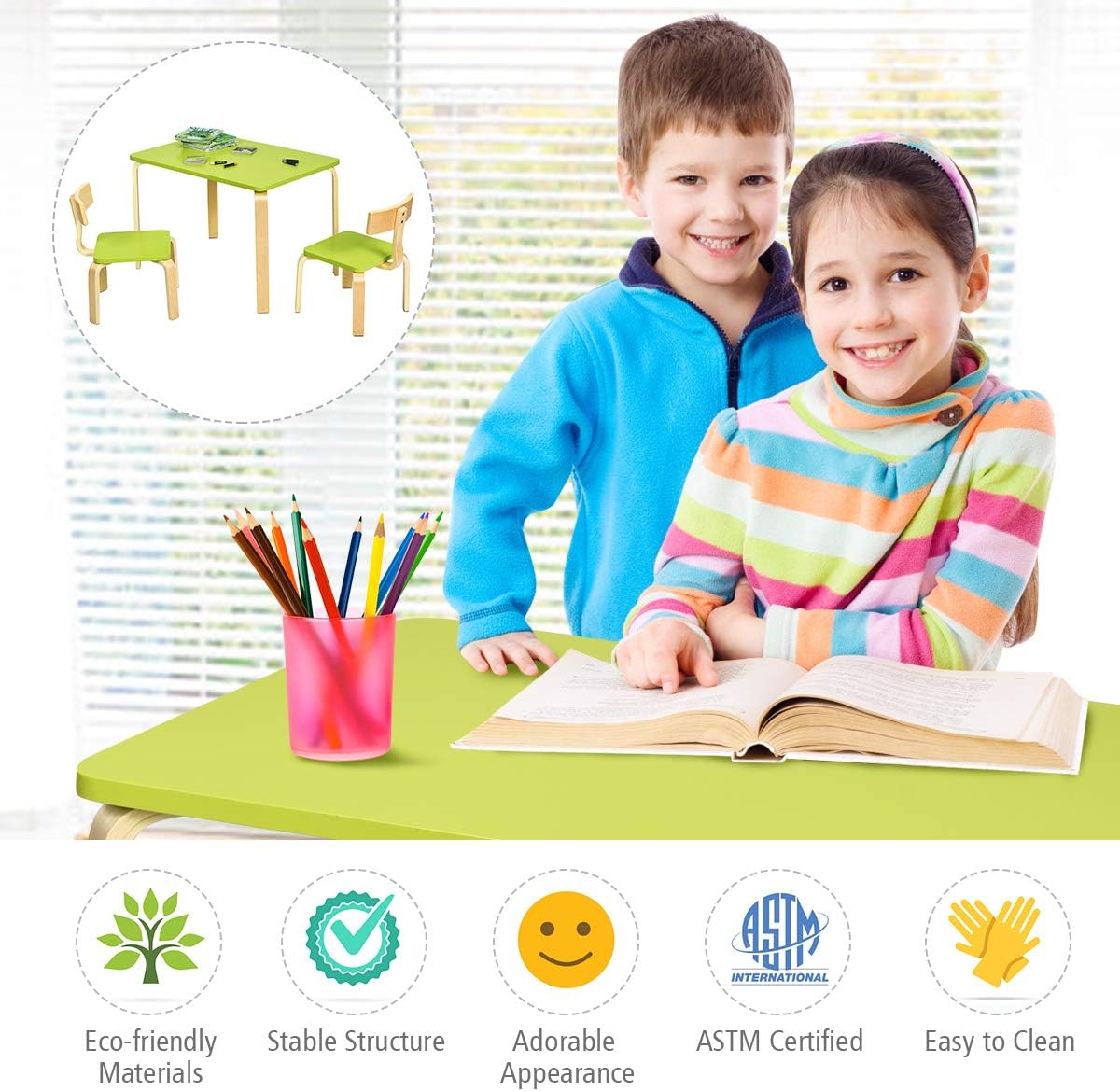 Juego de mesa y silla para niños manualidades tarea