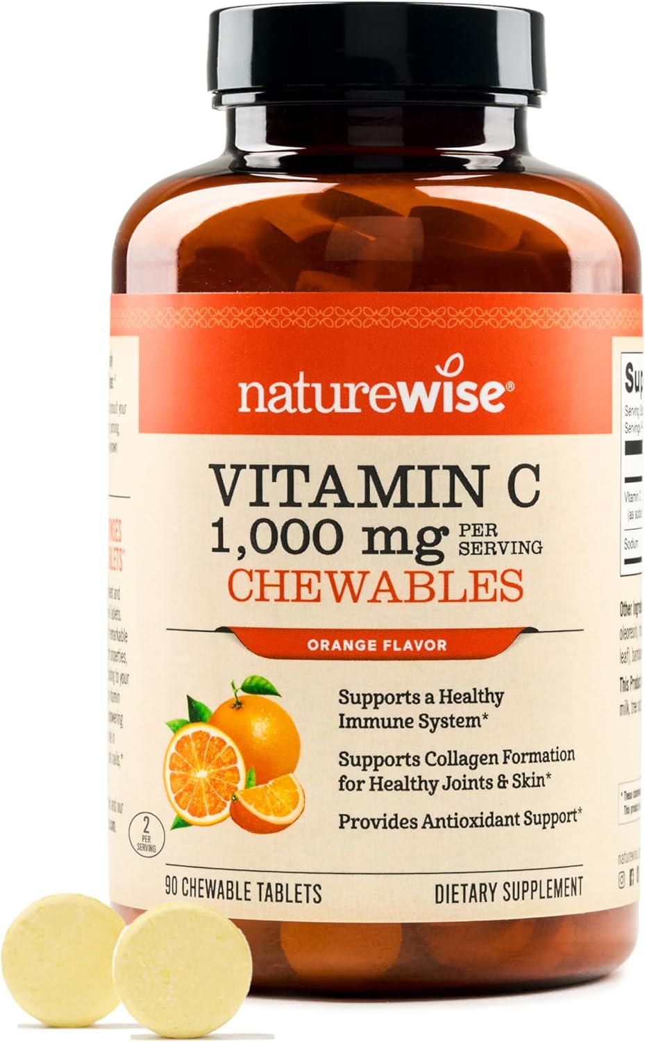 VitaminaC Extra Fuerte Natural Naranja NatureWise 90Tablets