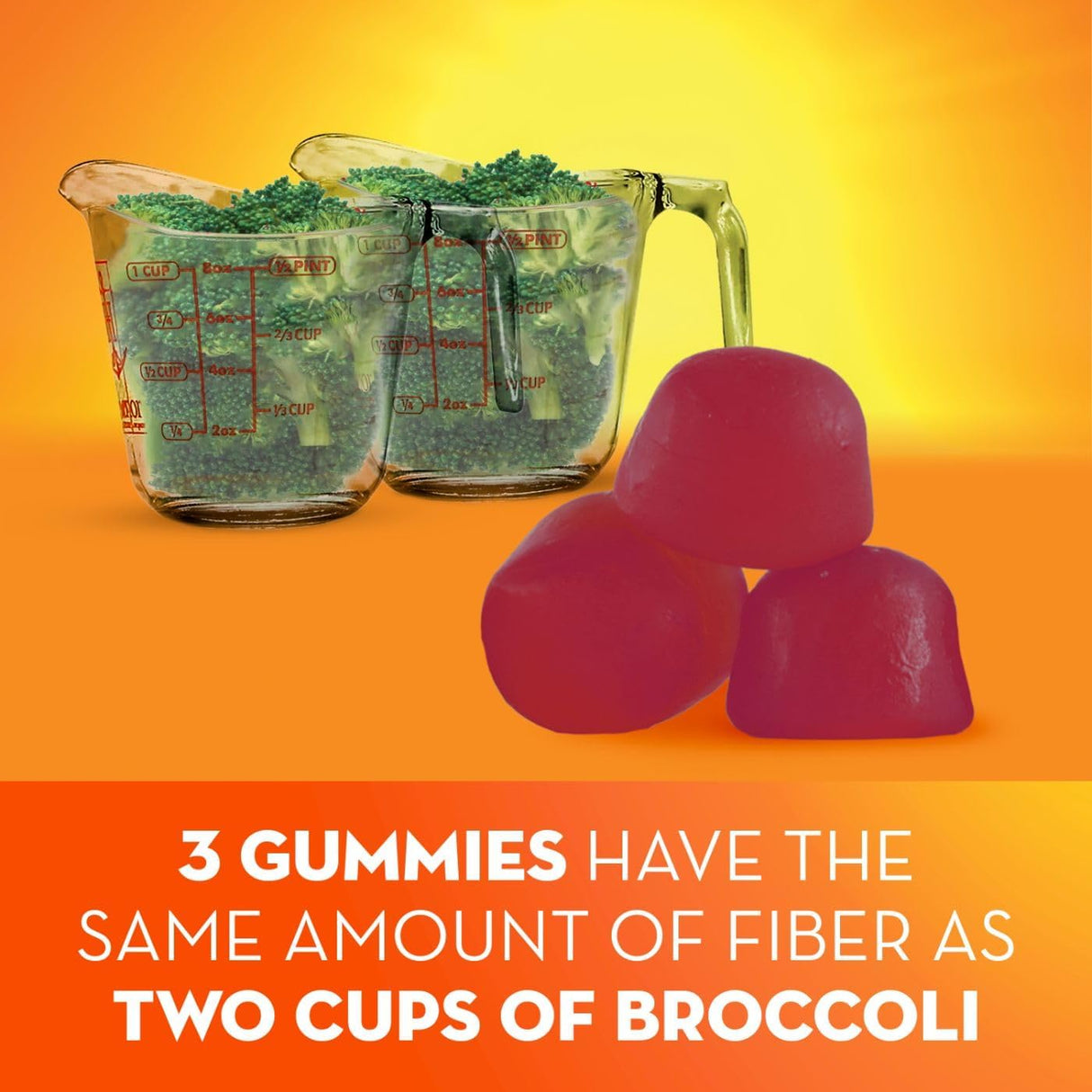 Metamucil Gomitas de suplemento de fibra más vitaminas C, D