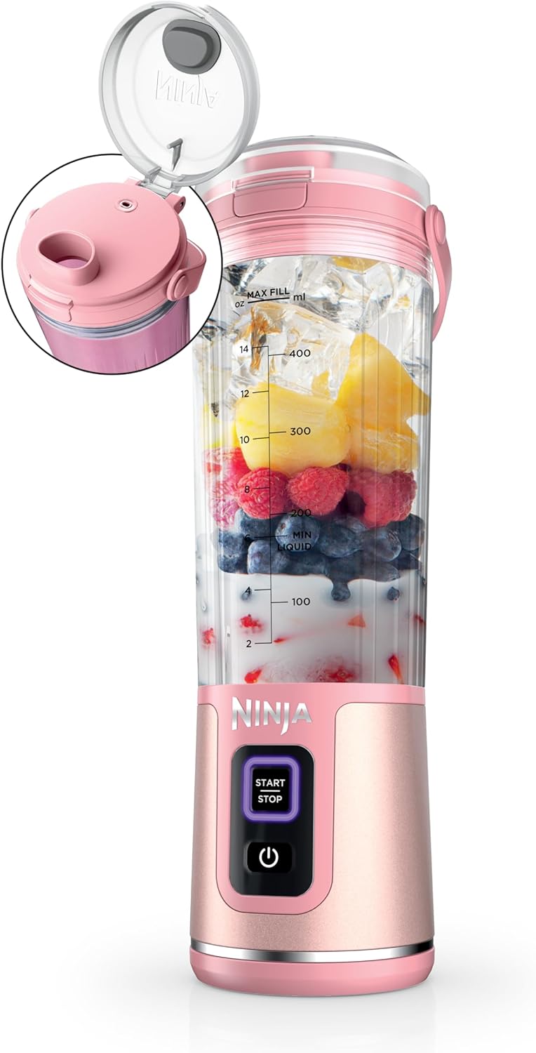 Batidora portátil Ninja, 18oz, recargable USB-C, modelo BC151PK