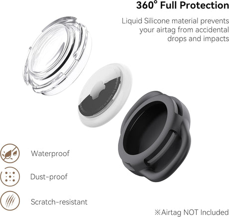 Soporte Airtag Impermeable para Collares de Perro, Ultra-Durable