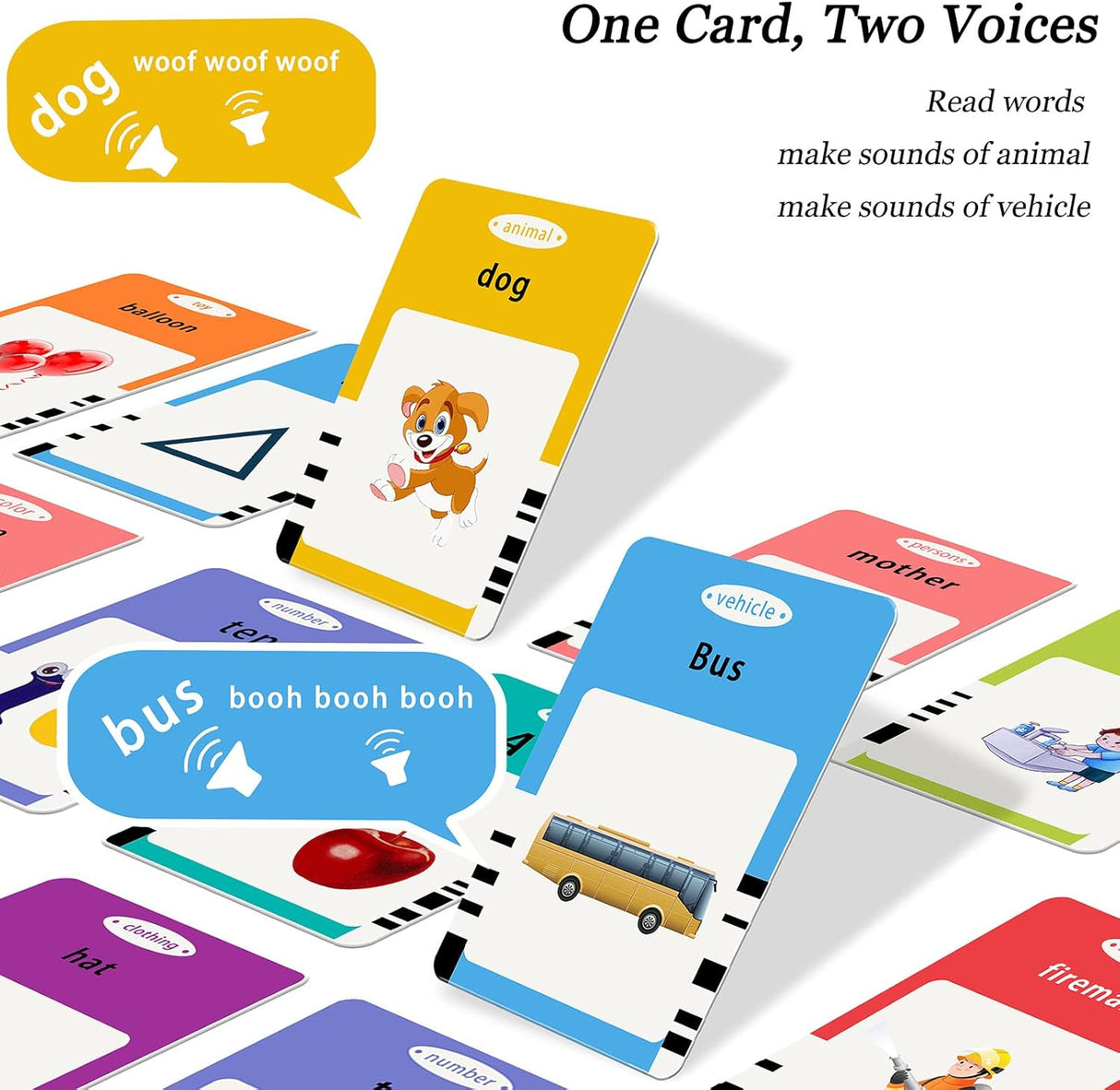 Juguetes de Aprendizaje para Niños, Sensory Play, 112 Tarjetas